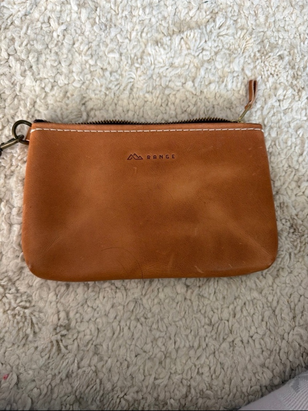 Range Leather McKinley clutch in natural